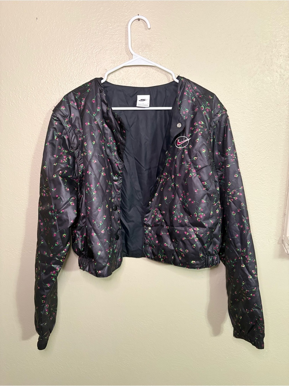 Nike Icon Clash 2-in-1 Rose Floral Quilted Jacket /Vest Women’s L